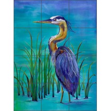 Ceramic Tile Mural Kitchen Backsplash Libby Heron Wildlife Art SLA055   112175777803